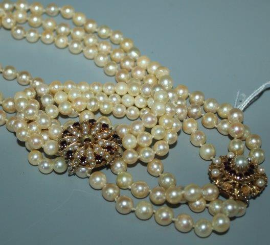 Pearls, necklace & bracelet